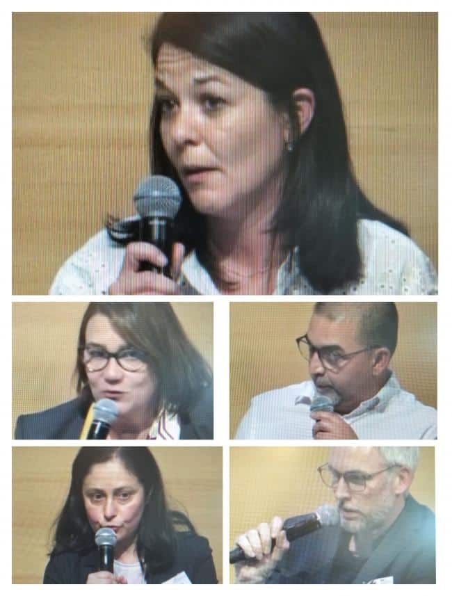 Les intervenants de la table ronde sur l'usure professionnelle : ME Garnier (Procanar), I. Quainon (Veolia), Y. Le Canderf (Procanar), C. Gonin (Transdev), M. Pavageau (Anact)